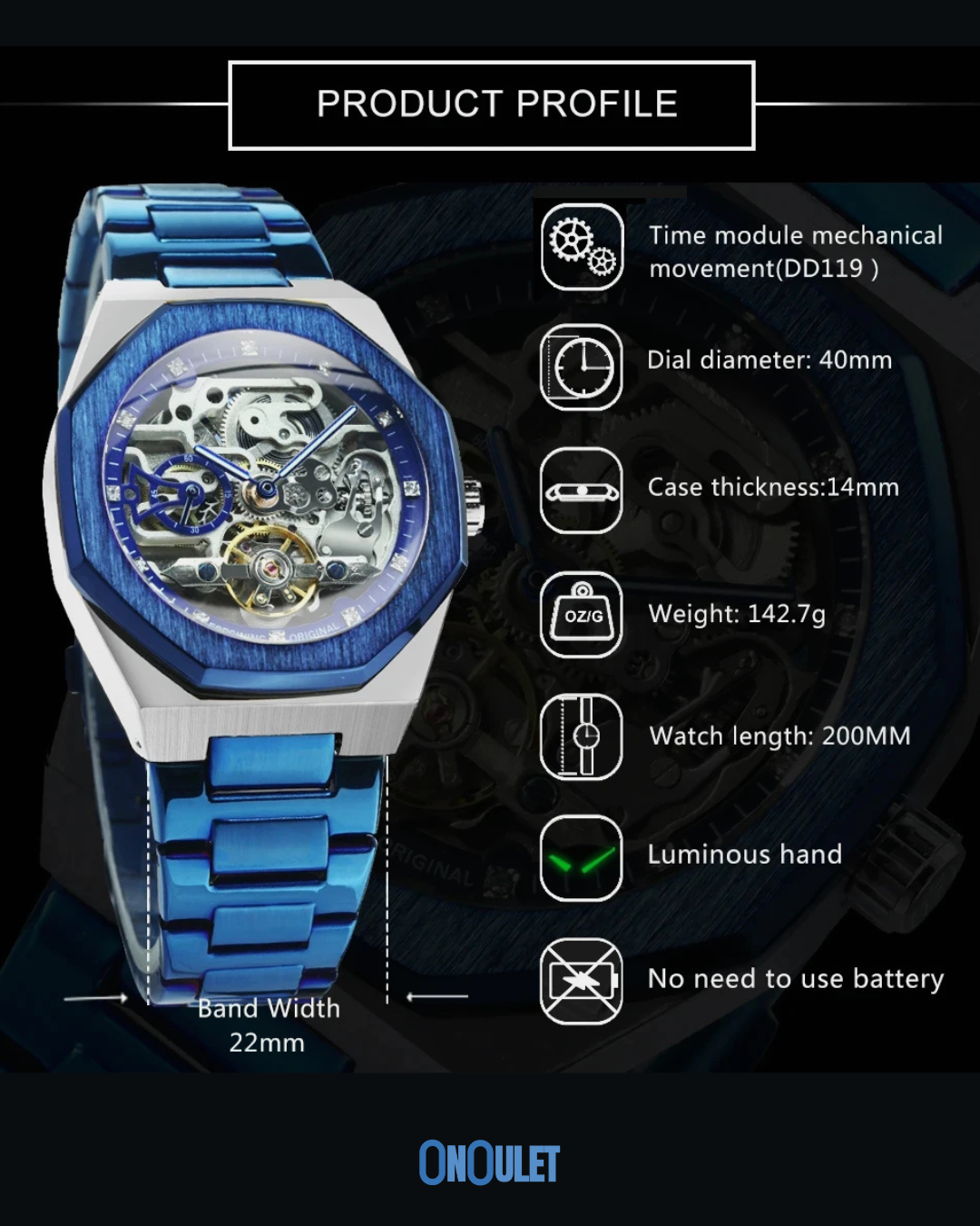 Reloj Automático Forsining
