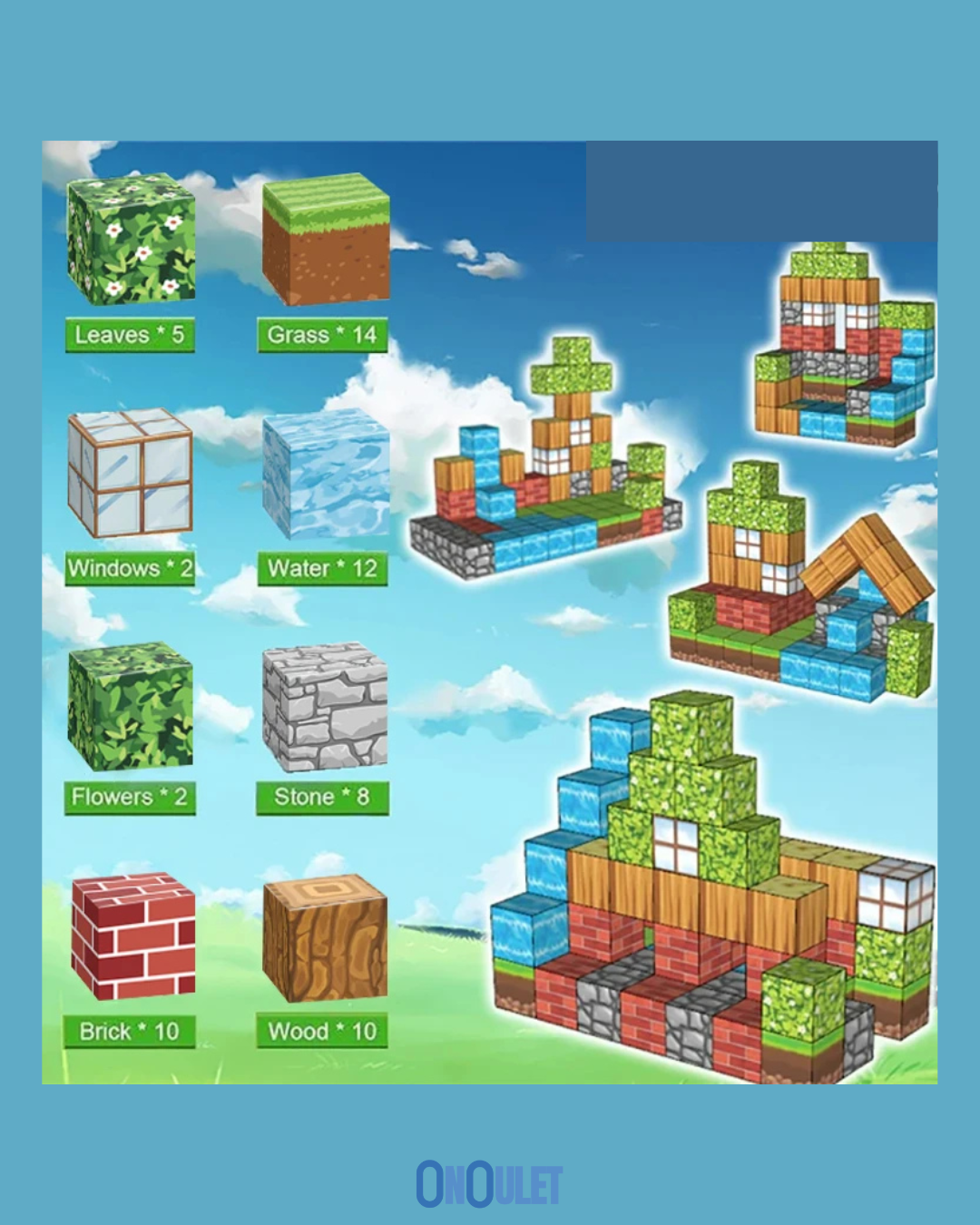 Juego de construcción magnético para niños +60PCS