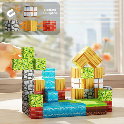 Juego de construcción magnético para niños +60PCS