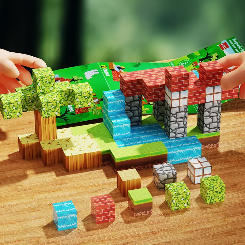 Juego de construcción magnético para niños +60PCS